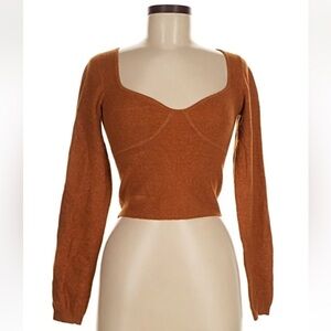 Small Aritzia Wilfred Greer Sweater ‘Rich Chestnut’